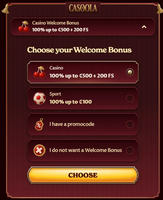 casoola casino sign-up